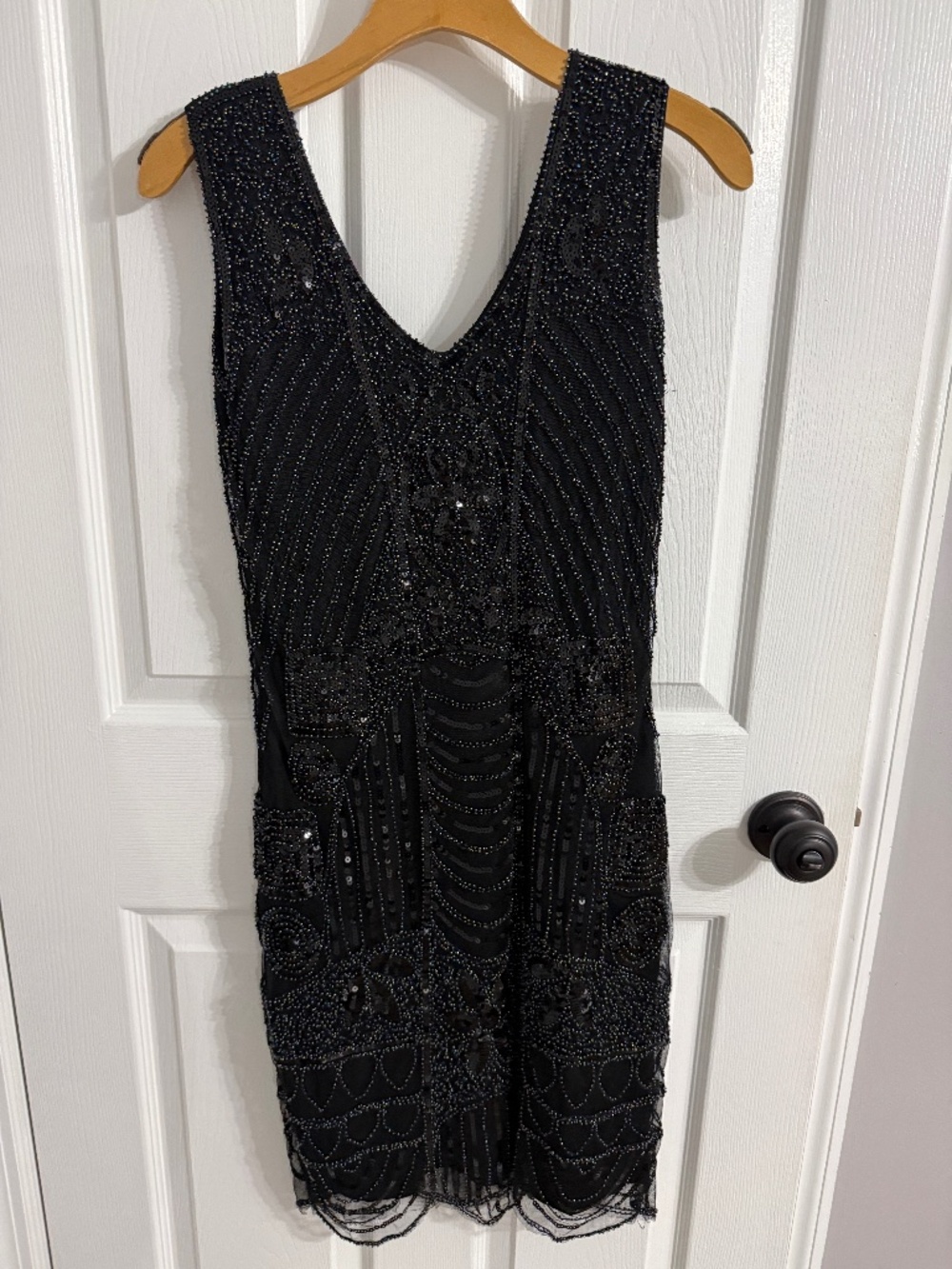 Black flapper style dress